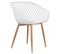 Lot De 4 Chaises Madeira, En Plastique Blanc