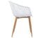 Lot De 4 Chaises Madeira, En Plastique Blanc