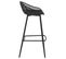 Lot De 2 Tabourets De Bar Irek, En Plastique Noir