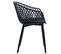 Lot De 4 Chaises Madeira, En Plastique Et Métal Noir