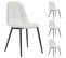 Lot De 4 Chaises Alvaro, En Synthétique Blanc