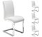 Lot De 4 Chaises Leticia, En Synthétique Blanc