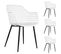 Lot De 4 Chaises Lucia, En Plastique Blanc