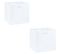 Lot De 2 Boîtes De Rangement Felt, En Feutrine Blanc