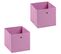 Lot De 2 Boîtes De Rangement Ela, En Tissu Rose