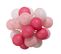 Guirlande Lumineuse 20 Boules Amici Coloris Rose Et Blanc