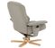 Fauteuil De Relaxation Avec Repose-pieds Charly, En Tissu Gris