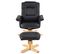 Fauteuil De Relaxation Avec Repose-pieds Charly, En Synthétique Noir