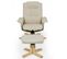 Fauteuil De Relaxation Avec Repose-pieds Charly, En Synthétique Beige