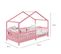 Lit Cabane Lisan 90 X 190 Cm, En Pin Massif Lasuré Rose