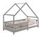 Lit Cabane  Asymétrique Cora 90 X 190 Cm En Pin Massif Lasuré Gris