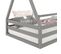 Lit Cabane Sila 90 X 200 Cm, En Pin Massif Gris