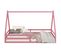 Lit Cabane Sila 90 X 190 Cm, En Pin Massif Rose