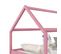 Lit Cabane Clia 90 X 190 Cm Avec Tiroirs, En Pin Massif Lasuré Rose