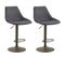 Lot De 2 Tabourets De Bar Stark Piètement En Métal Et Revêtement En Tissu Gris Foncé