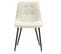 Lot De 2 Chaises Malaga En Tissu Coloris Blanc