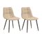 Lot De 2 Chaises Malaga En Tissu Coloris Beige