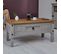 Table Basse Ramon Avec 1 Tiroir, Style Mexicain En Pin Massif Gris Et Brun