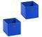 Lot De 2 Boîtes De Rangement Ela, En Tissu Bleu