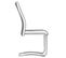 Lot De 4 Chaises Alba, En Tissu Gris Et Blanc