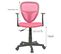 Chaise De Bureau Pour Enfant Studio Pivotant Et Ergonomique Avec Accoudoirs Hauteur Réglable, Rose