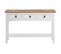 Table Console Campo Avec 3 Tiroirs, Style Mexicain En Pin Massif Blanc Et Brun