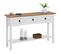 Table Console Campo Avec 3 Tiroirs, Style Mexicain En Pin Massif Blanc Et Brun