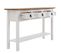 Table Console Campo Avec 3 Tiroirs, Style Mexicain En Pin Massif Blanc Et Brun