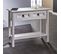 Table Console Rural Avec 2 Tiroirs, Style Mexicain En Pin Massif Blanc