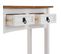 Table Console Campo Avec 2 Tiroirs, Style Mexicain En Pin Massif Blanc Et Brun