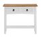 Table Console Campo Avec 2 Tiroirs, Style Mexicain En Pin Massif Blanc Et Brun