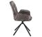 Lot De 2 Chaises Pivotantes Maribor En Tissu Coloris Anthracite