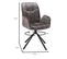 Lot De 2 Chaises Pivotantes Maribor En Tissu Coloris Anthracite