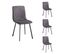 Lot De 4 Chaises Treviso En Tissu Coloris Gris