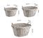 Lot De 3 Paniers Junan En Osier Gris