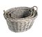 Lot De 3 Paniers Junan En Osier Gris