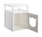 Table De Chevet Gato Avec Niche Pour Chat En Mdf Blanc