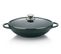 Wok En Fonte D'aluminium + Couvercle Verre 32cm Noir - 15157