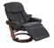 Mca Fauteuil Relax Calgary 2 Cuir Charge 150kg Noir Couleur Noix