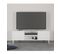 Meuble TV 2 Portes Blanc- L140 Cm X L34,5 Cm X H46,5 Cm