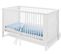 Lit Bébé Evolutif Smilla En Bois Massif 145x88x81 Cm - Blanc