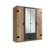 Armoire 4 Portes Dont 2 Miroirs Et 2 Tiroirs - L180 Cm