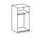 Armoire 2 Portes Miroir - L91 Cm