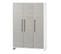 Armoire Bébé 3 Portes Bois Blanc Et Pin Argenté Eco Silber L 126 X H 181 X P 53 Cm