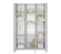 Armoire Bébé 3 Portes Bois Laqué Blanc Et Pin Gris Milano Pinie L 140 X H 195 X P 55 Cm