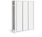 Armoire Bébé 3 Portes Bois Laqué Blanc Et Pin Gris Milano Pinie L 140 X H 195 X P 55 Cm