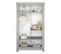 Armoire Bébé 2 Portes Bois Gris Et Blanc Nordic Driftwood L 109 X H 189 X P 53 Cm