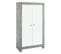 Armoire Bébé 2 Portes Bois Gris Et Blanc Nordic Driftwood L 109 X H 189 X P 53 Cm