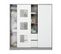 Armoire Bébé 2 Portes 2 Tiroirs Bois Gris Et Blanc Eco Star L 167 X H 183 X P 54 Cm