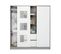 Armoire Bébé 2 Portes 2 Tiroirs Bois Gris Et Blanc Eco Star L 167 X H 183 X P 54 Cm